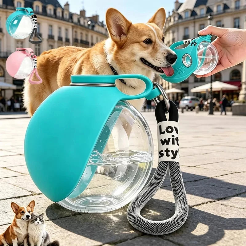 Portable 2-in-1 Water Bottle for Dogs Hydratation