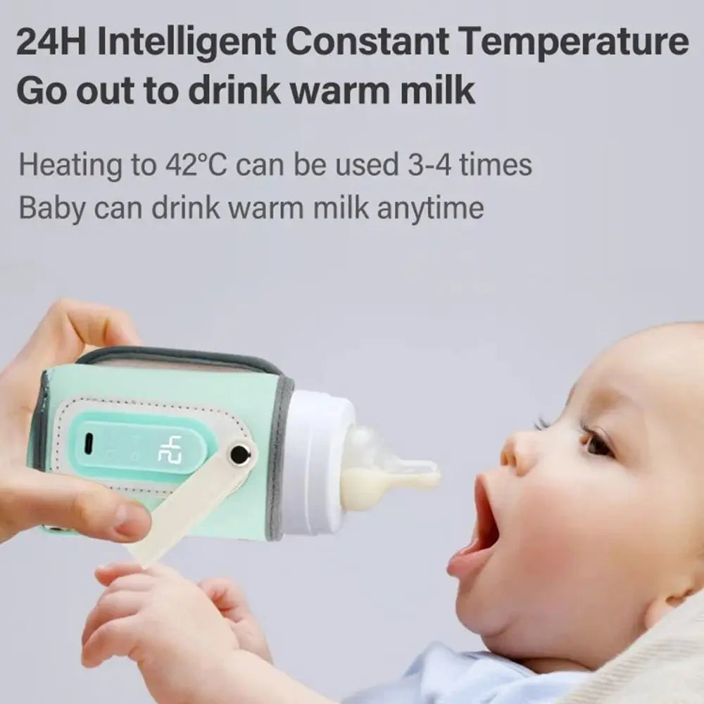 LED Display Portable Baby Bottle Warmer Temperature Adjust 24H