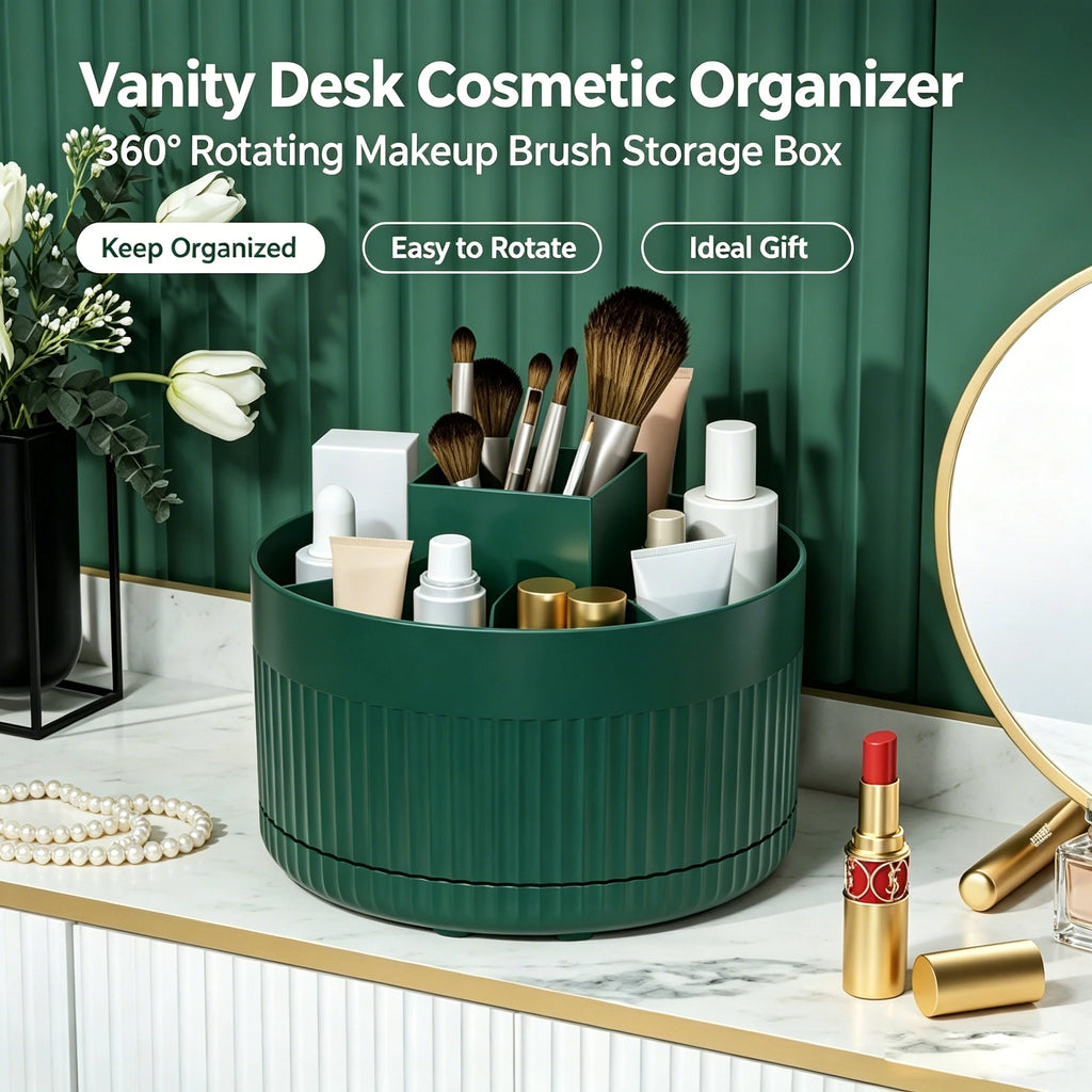 SpinGlam-360°-Degree Rotating Makeup Organizer