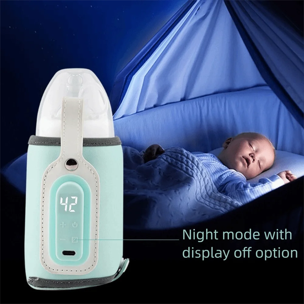 LED Display Portable Baby Bottle Warmer Temperature Adjust 24H