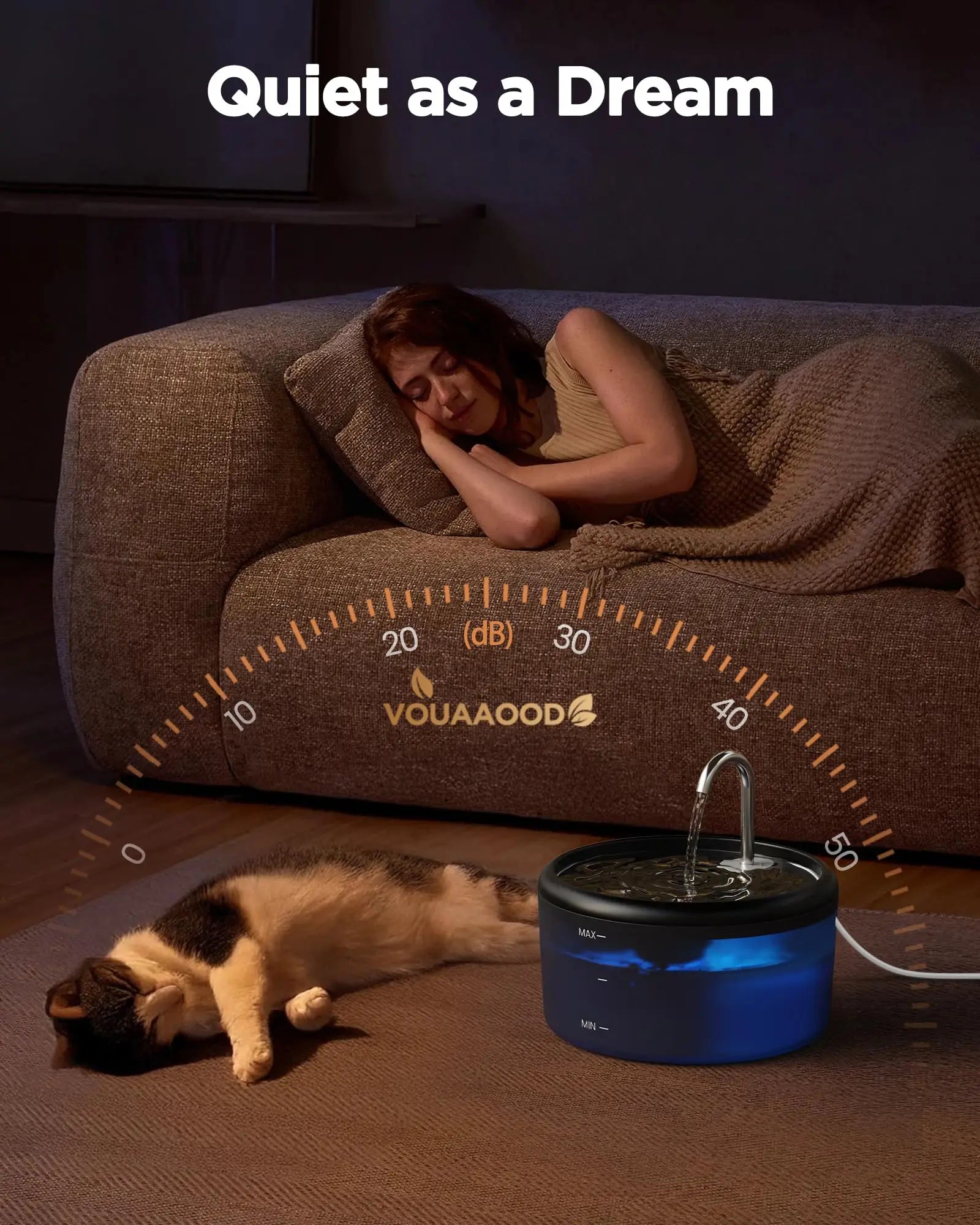 Automatic  Pet Water Fountain: 2.4L