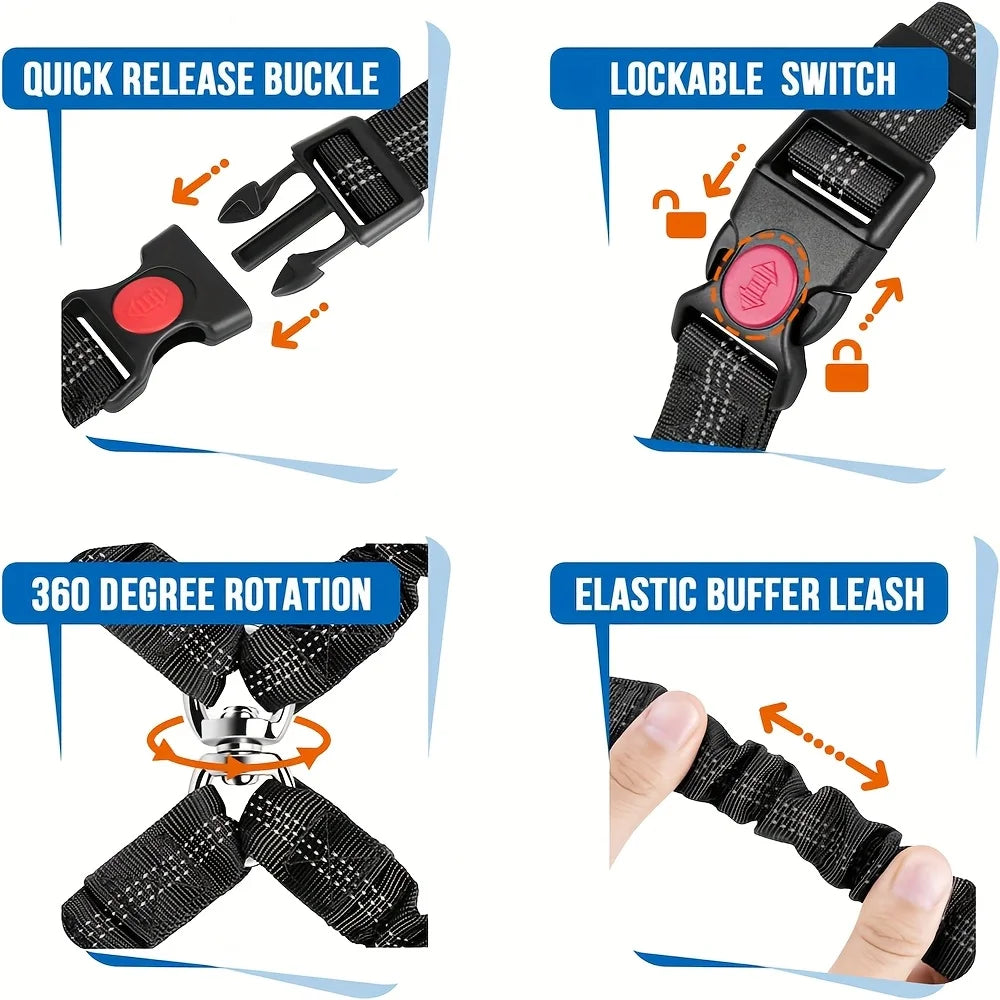 BungeeDrive - 2-in1 Elastic Pet Seatbealt