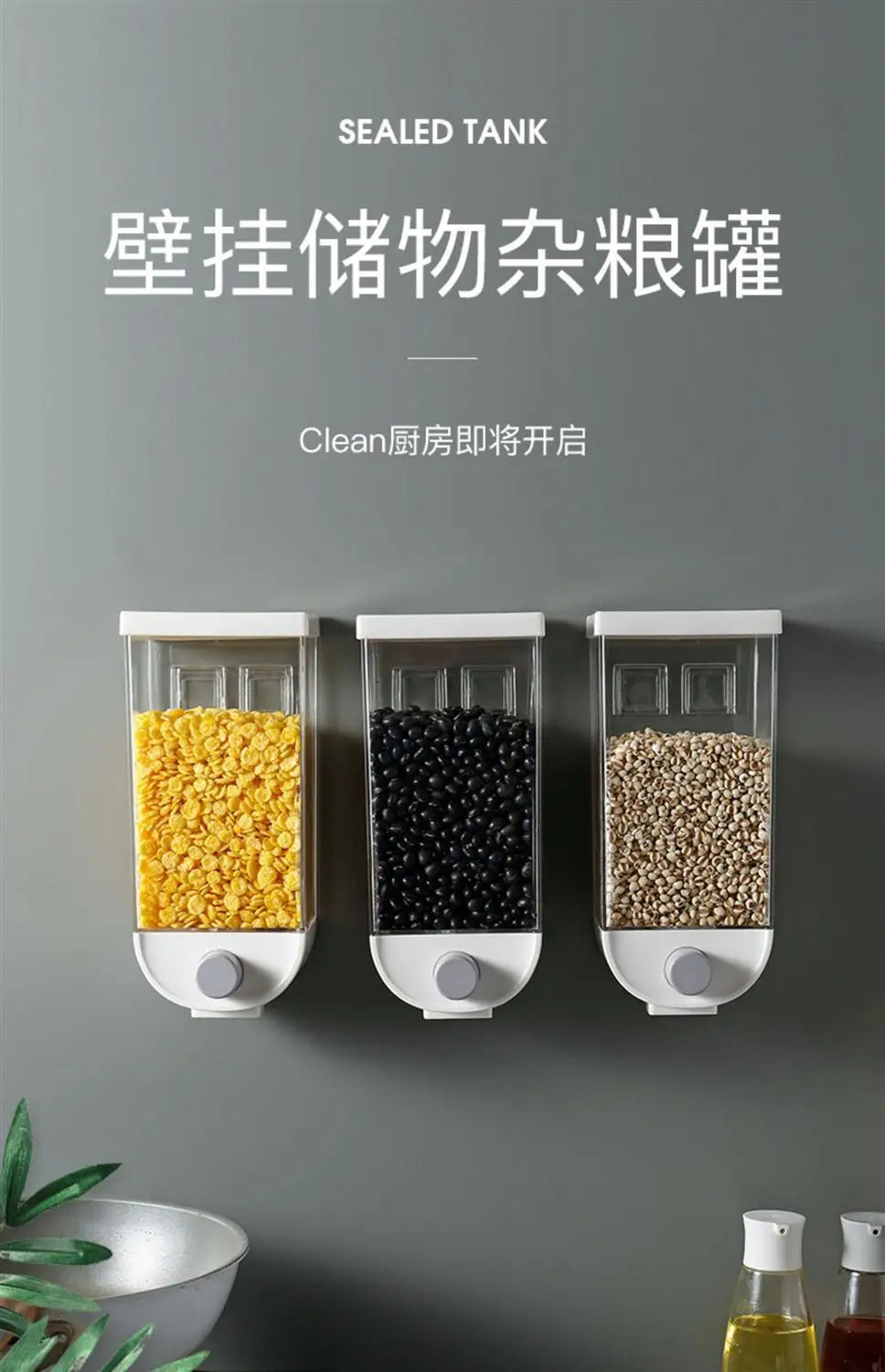 GrainFlow- Wall-Mounted Food Dispenser