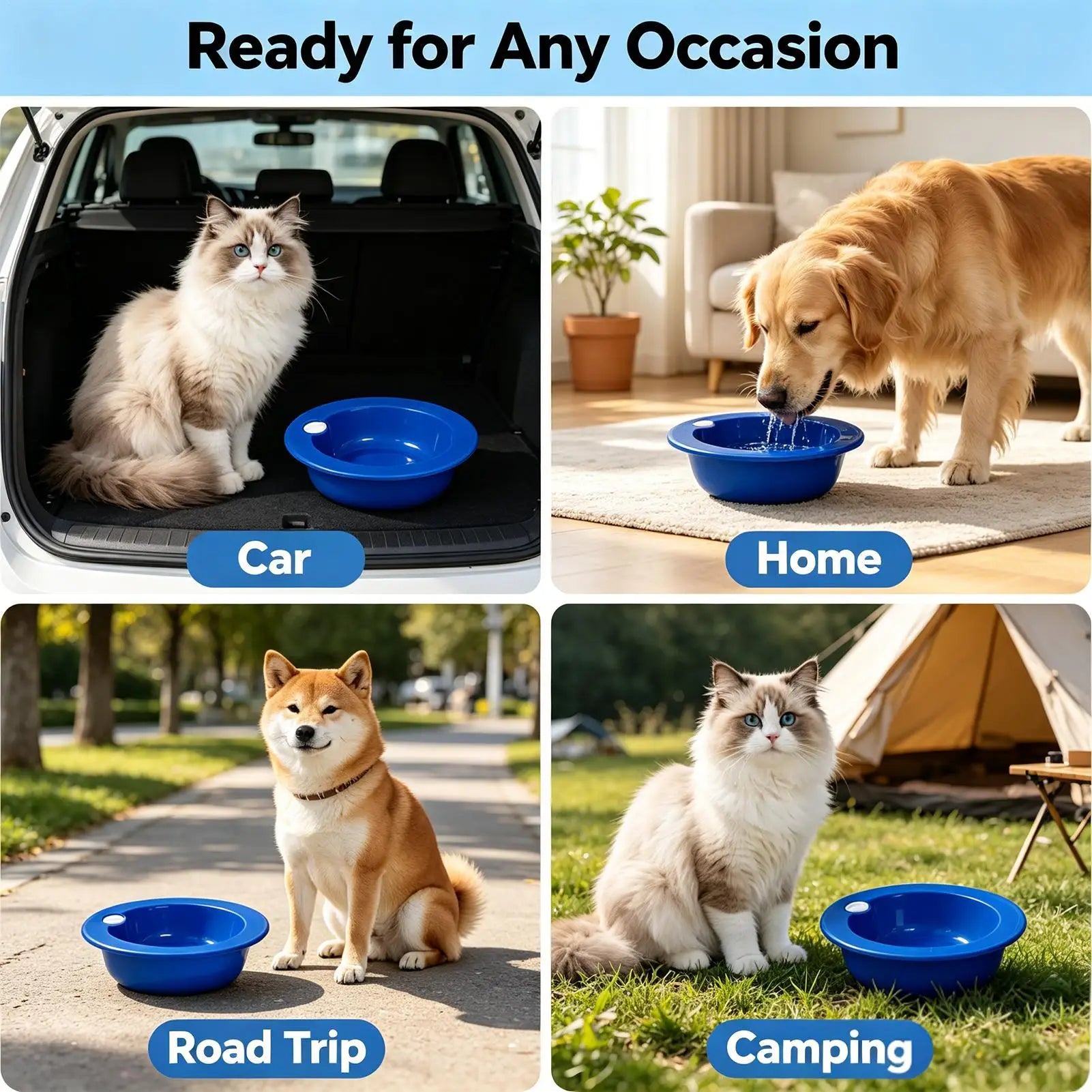Leack-Proof Portable Pet Water Bowl