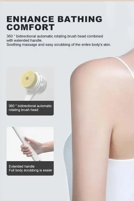NEW Electric Shower Cleaning Brush 5 Heads 3 Gears Spinning