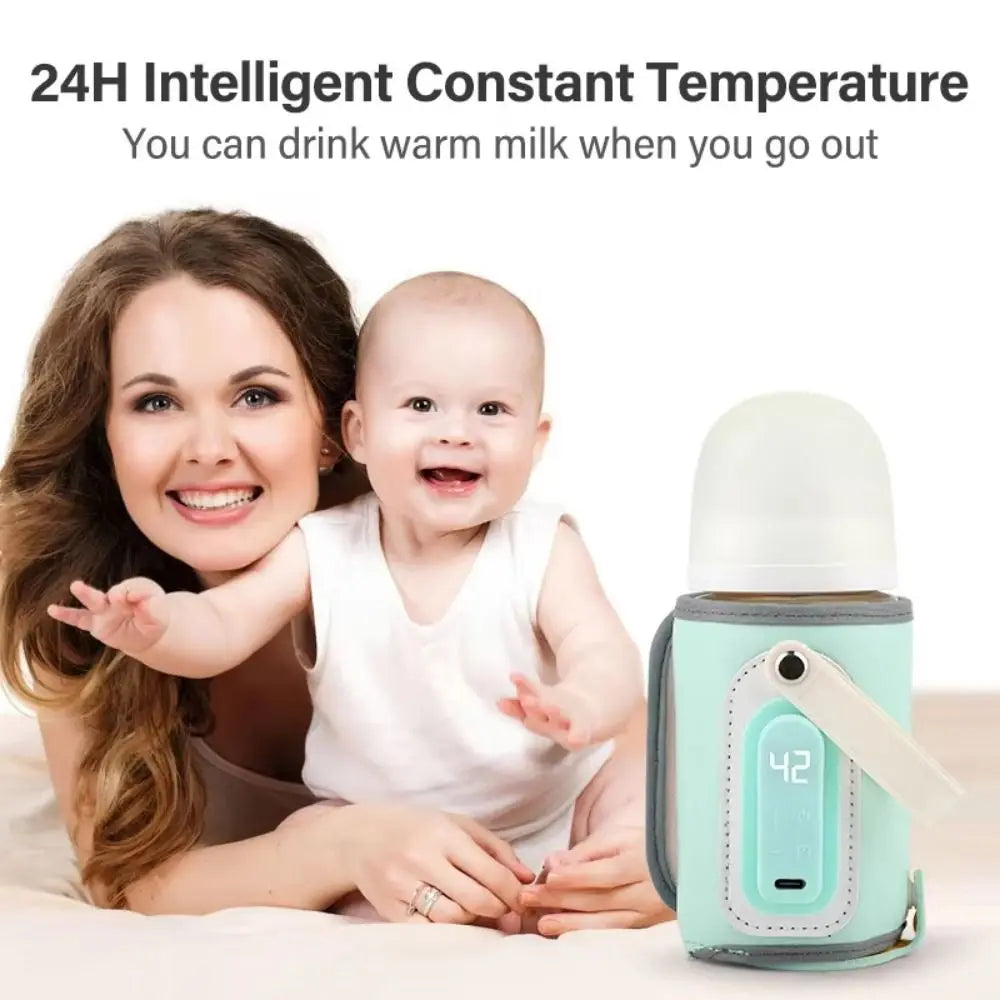 LED Display Portable Baby Bottle Warmer Temperature Adjust 24H