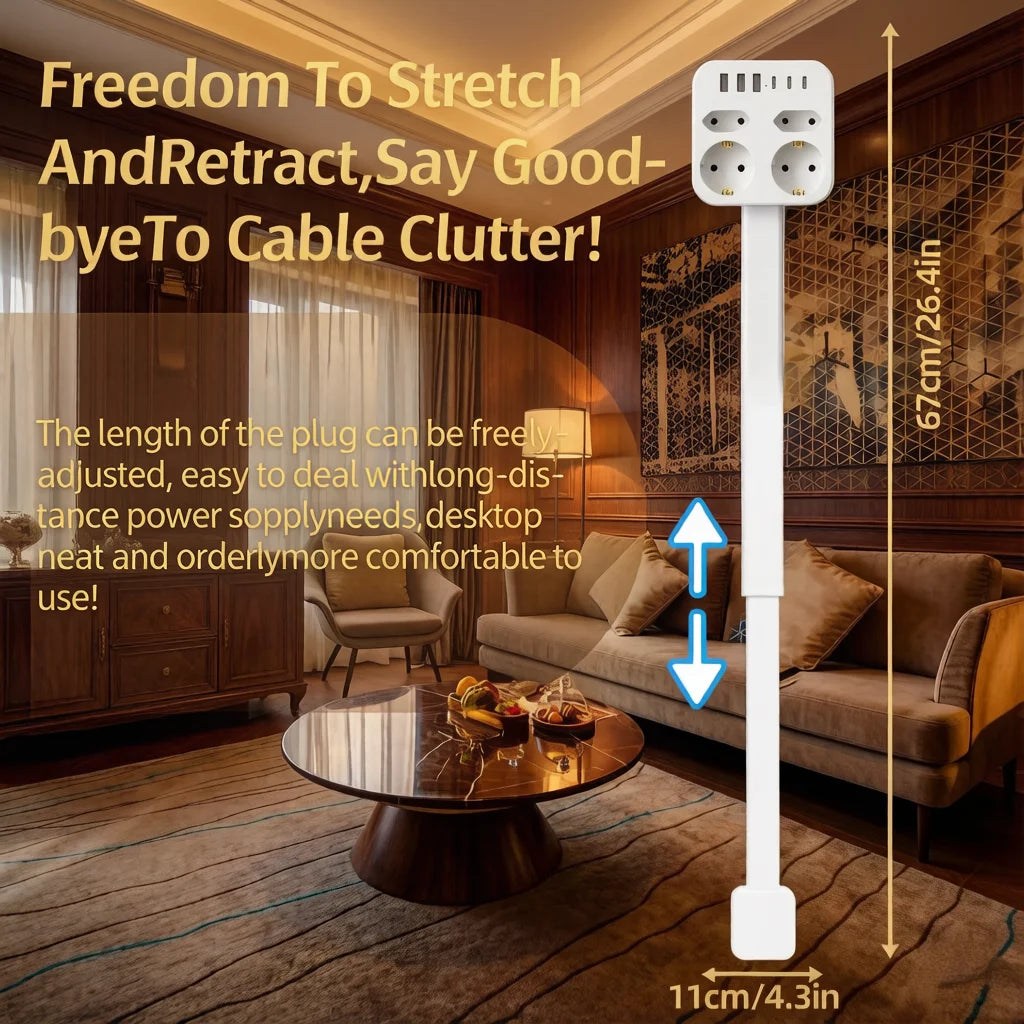 ReachPlug -Telescopic Wall Outlet Extender - 180°