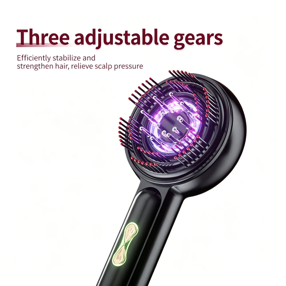 Electric Vibration Massage with Light  Scalp Brush Anti Hair Loss Liquid Oil Applicator