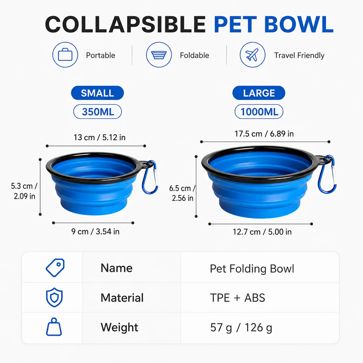 SnapBowl - Collapsible Travel Pet Bowl