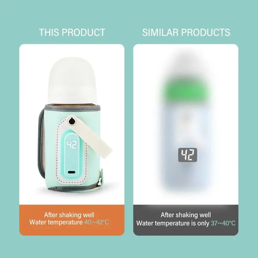 LED Display Portable Baby Bottle Warmer Temperature Adjust 24H