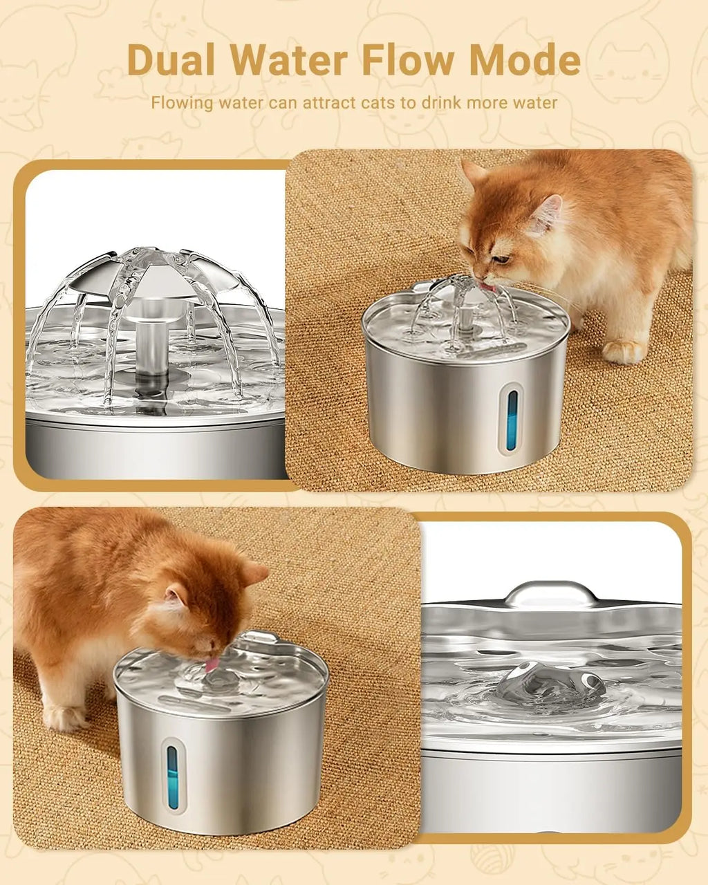 Premium Stainless Steel Pet Fountain