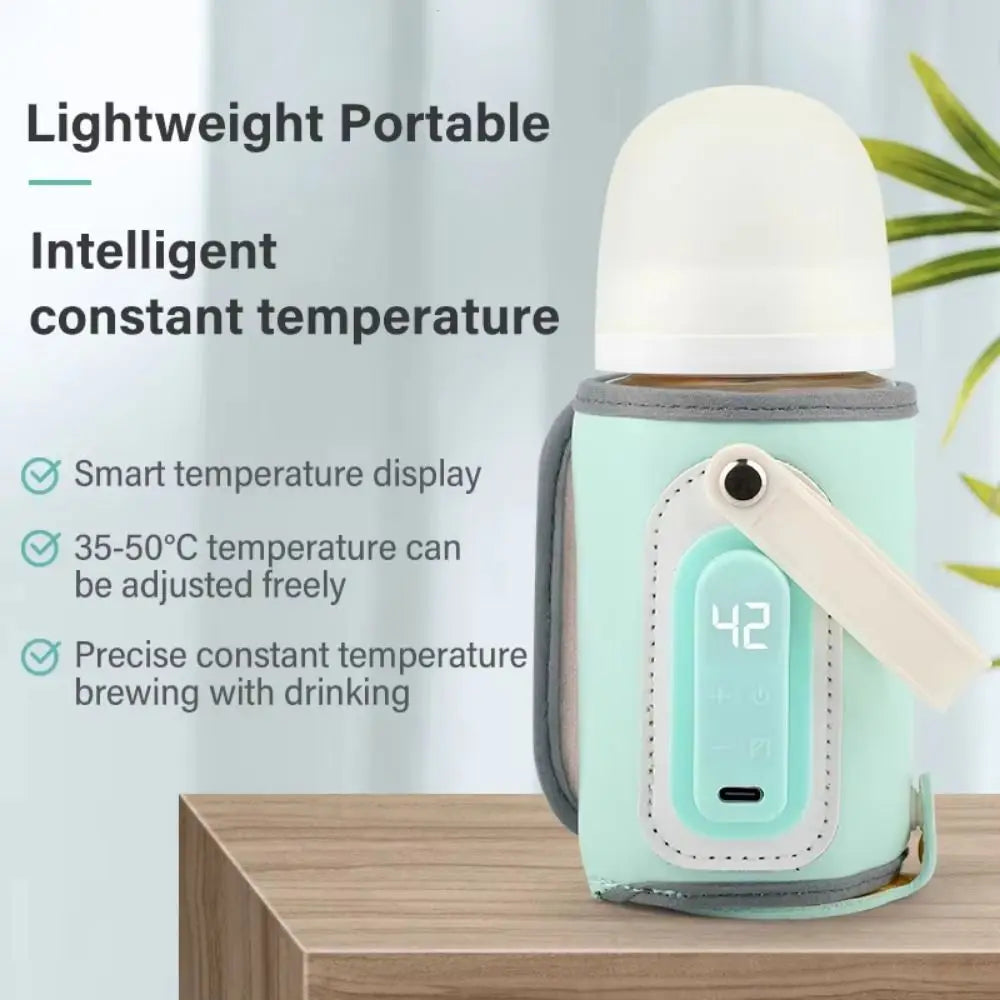 LED Display Portable Baby Bottle Warmer Temperature Adjust 24H