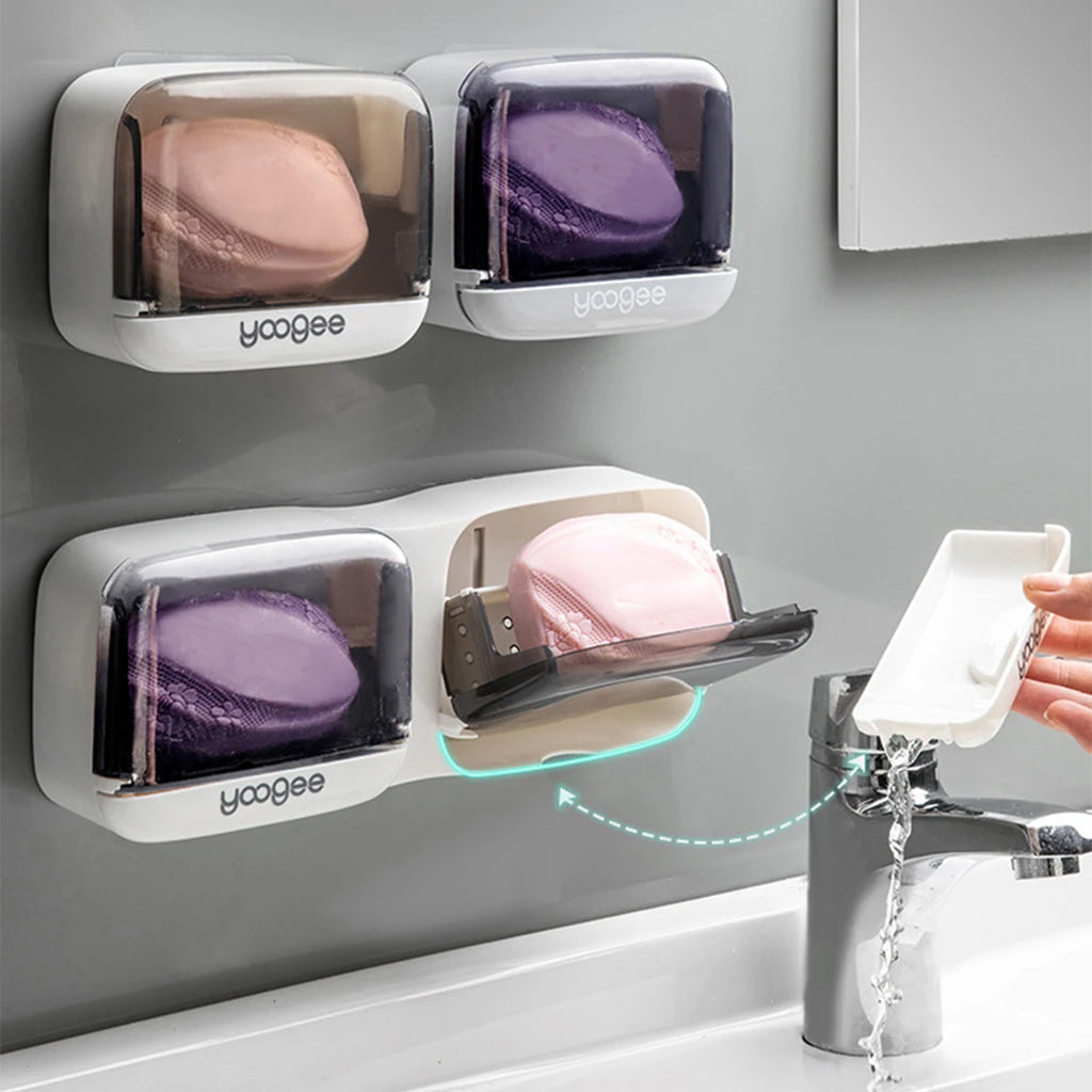 Wall Mounted Soap Holder Bathroom Self-Adhesive