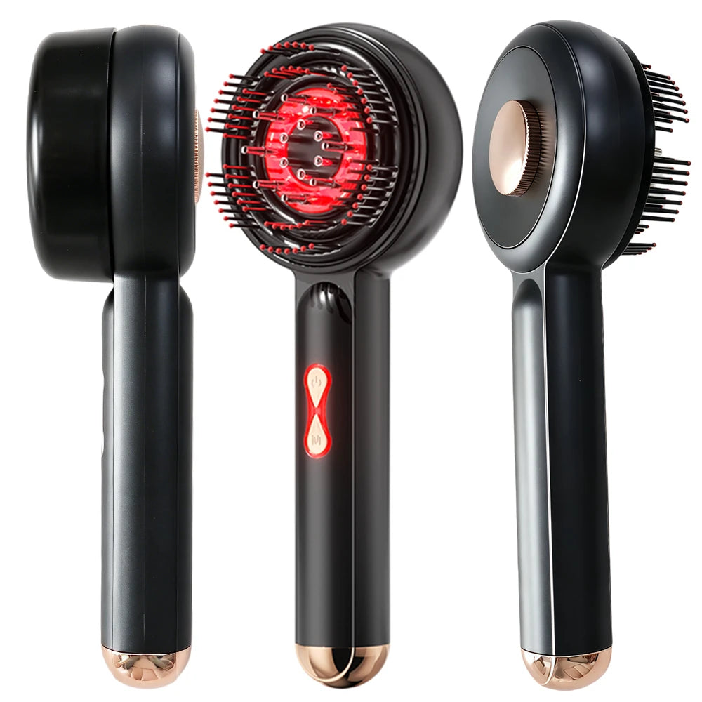 Electric Vibration Massage with Light  Scalp Brush Anti Hair Loss Liquid Oil Applicator