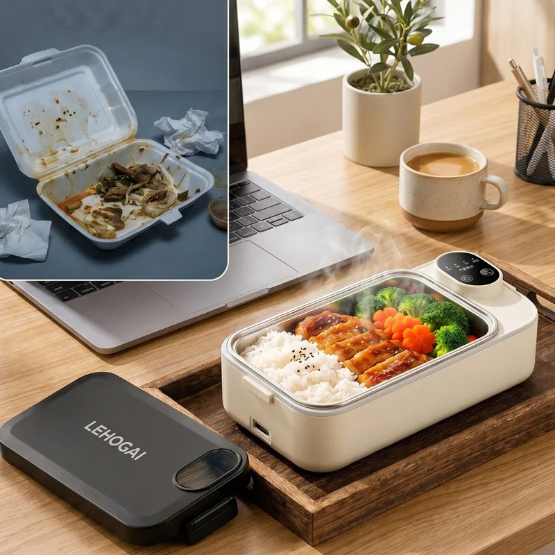 New 900ml LED Digital Display Smart Electric Heated Lunch