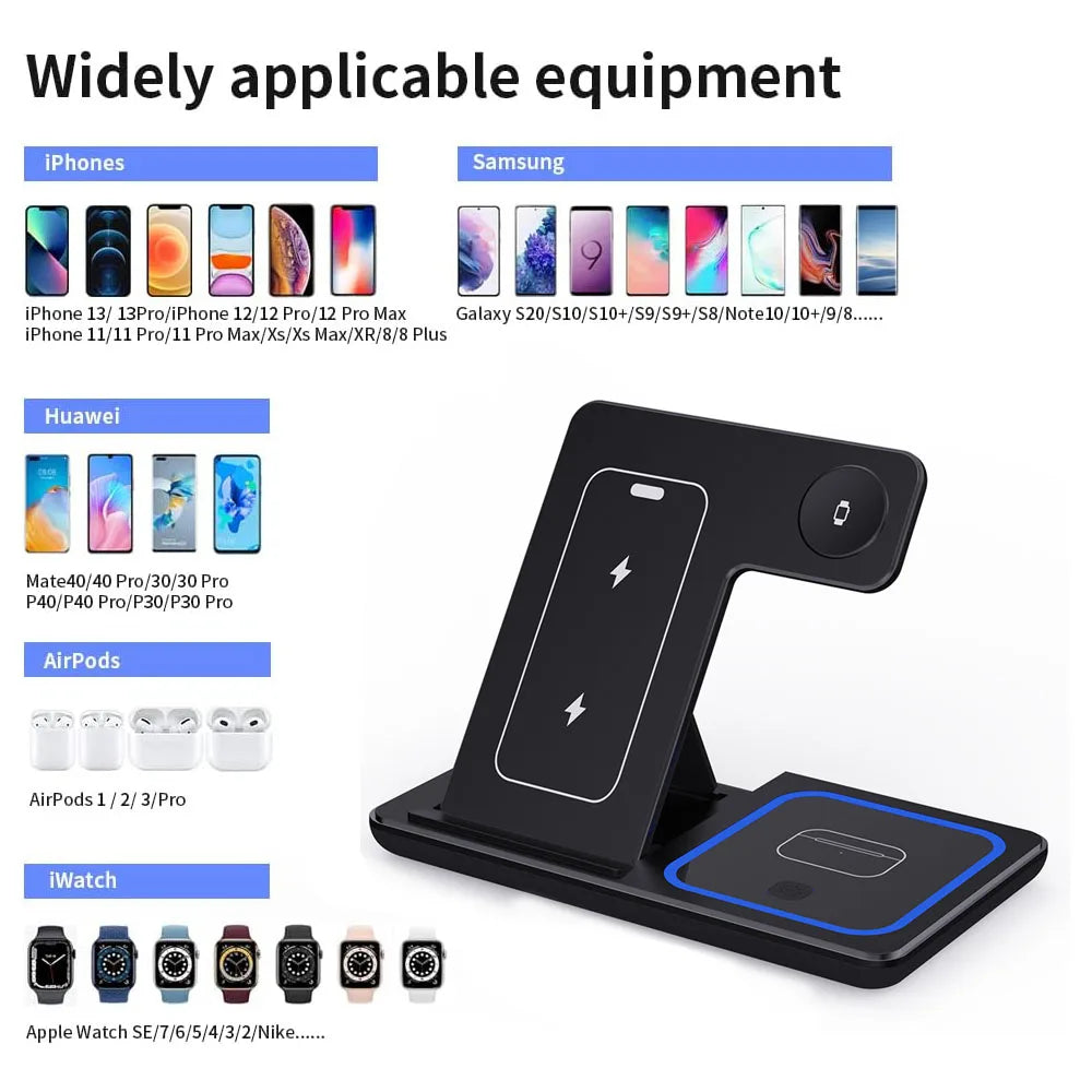TriCharge-3in-1  Folding Wireless Station