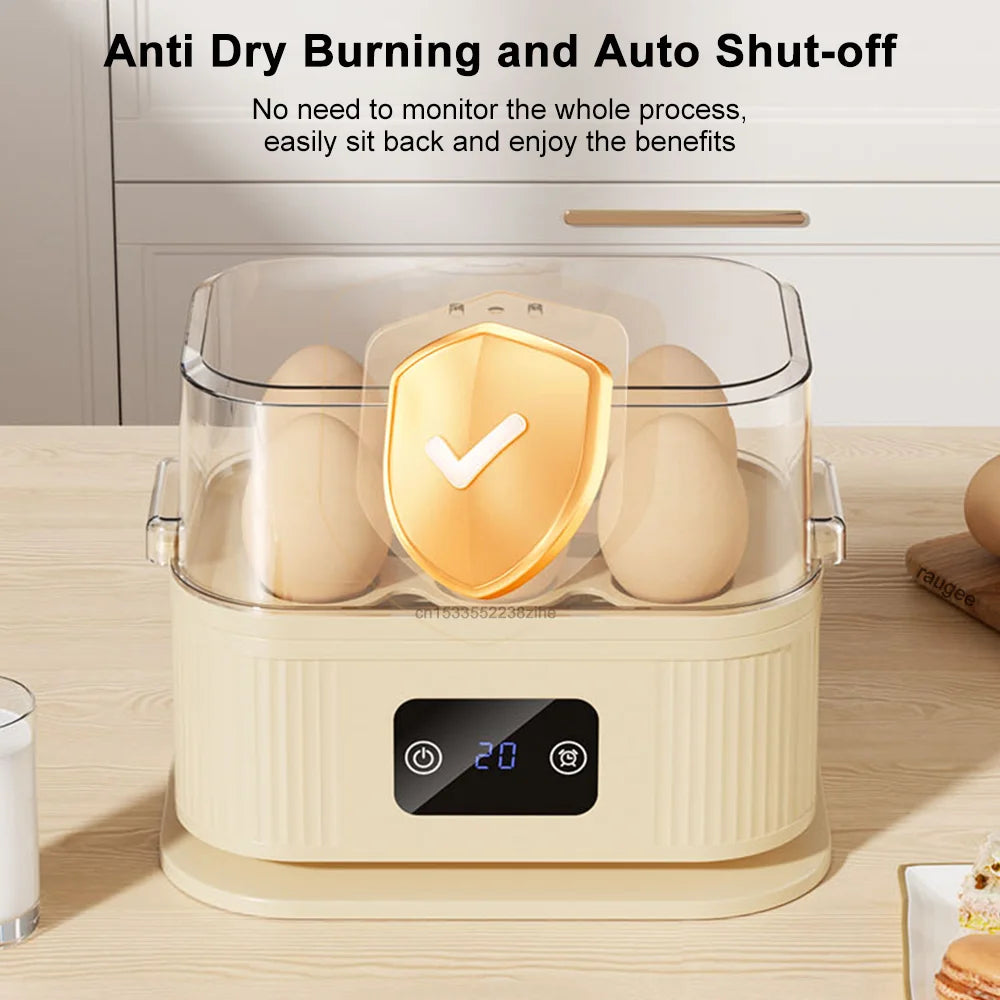 Electric Egg Boiler Mini Egg Cooker With Timer Auto-Shut Off