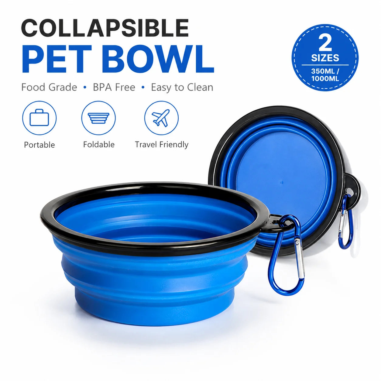 SnapBowl - Collapsible Travel Pet Bowl