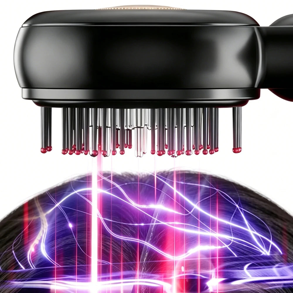 Electric Vibration Massage Comb Hair Care Massage Scalp Red Light  Anti Hair Loss Liquid Oil Applicator