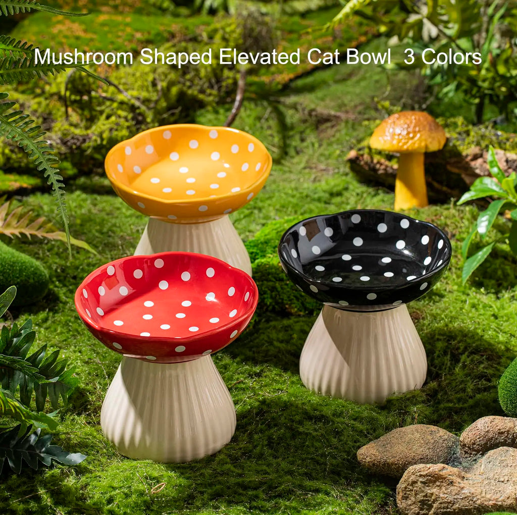 ShroomBowl - Elevated Ceramic Cat Dish