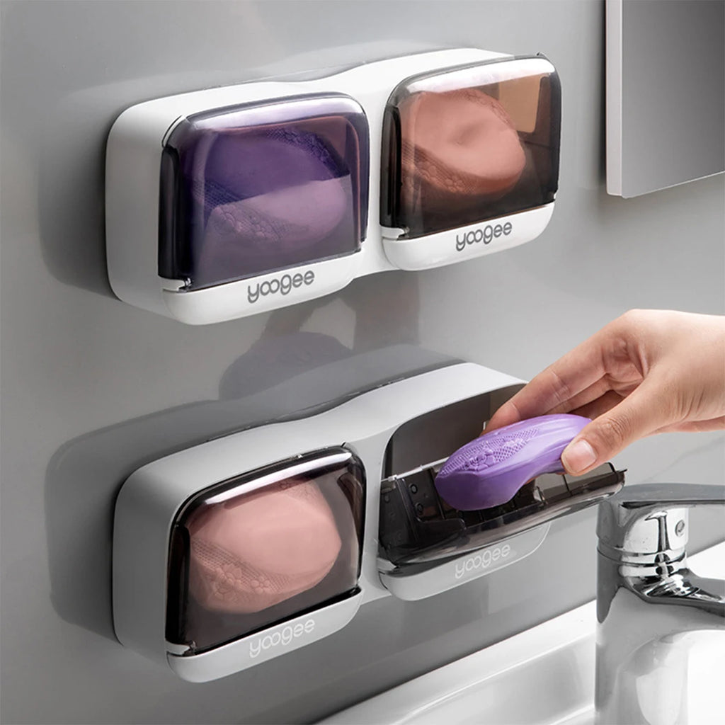 Wall Mounted Soap Holder Bathroom Self-Adhesive
