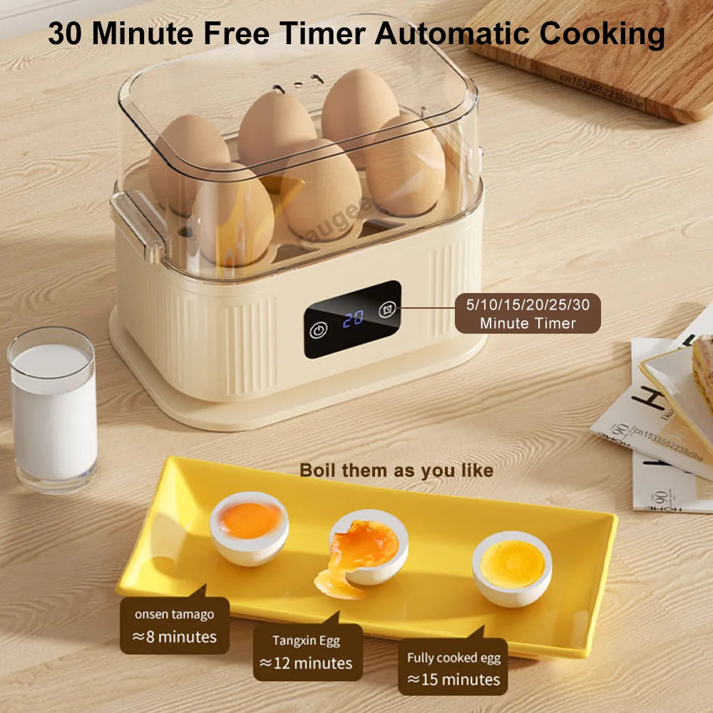 Electric Egg Boiler Mini Egg Cooker With Timer Auto-Shut Off