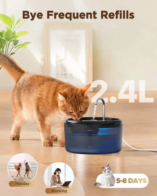 Automatic  Pet Water Fountain: 2.4L