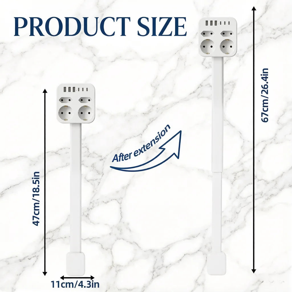 ReachPlug -Telescopic Wall Outlet Extender - 180°