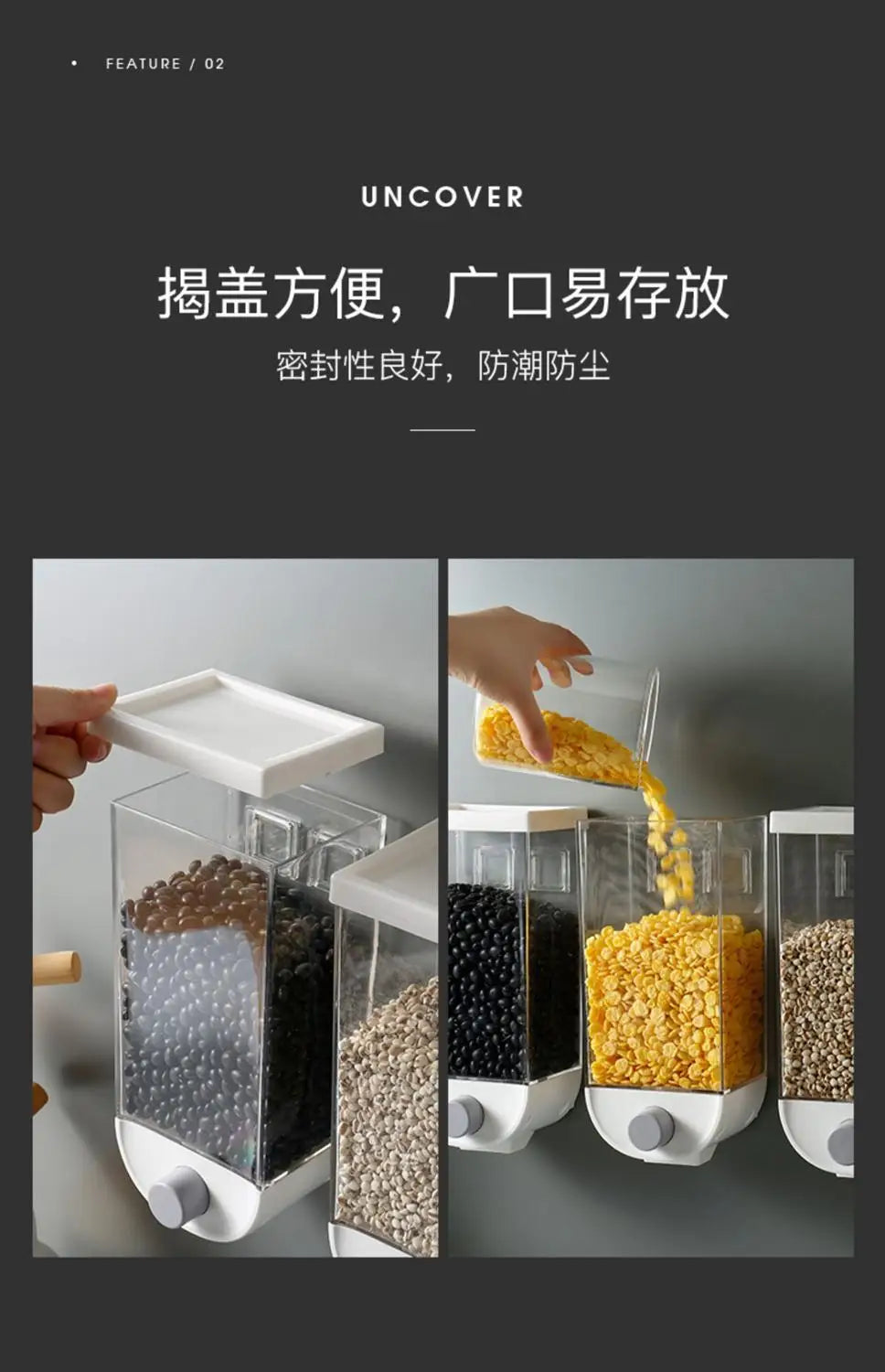 GrainFlow- Wall-Mounted Food Dispenser