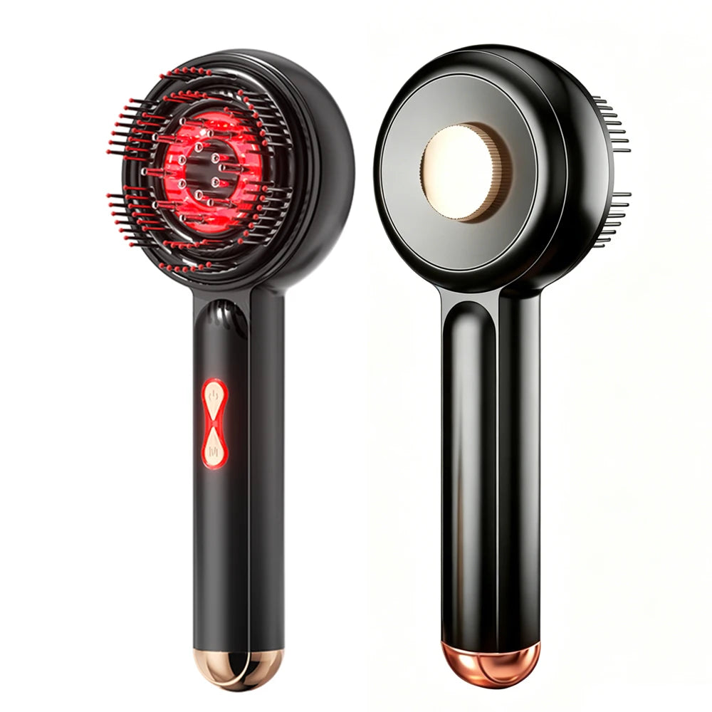 Electric Vibration Massage with Light  Scalp Brush Anti Hair Loss Liquid Oil Applicator