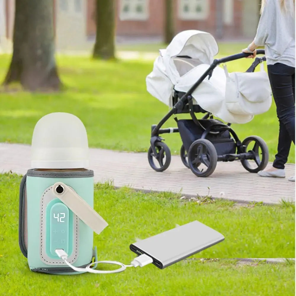 LED Display Portable Baby Bottle Warmer Temperature Adjust 24H