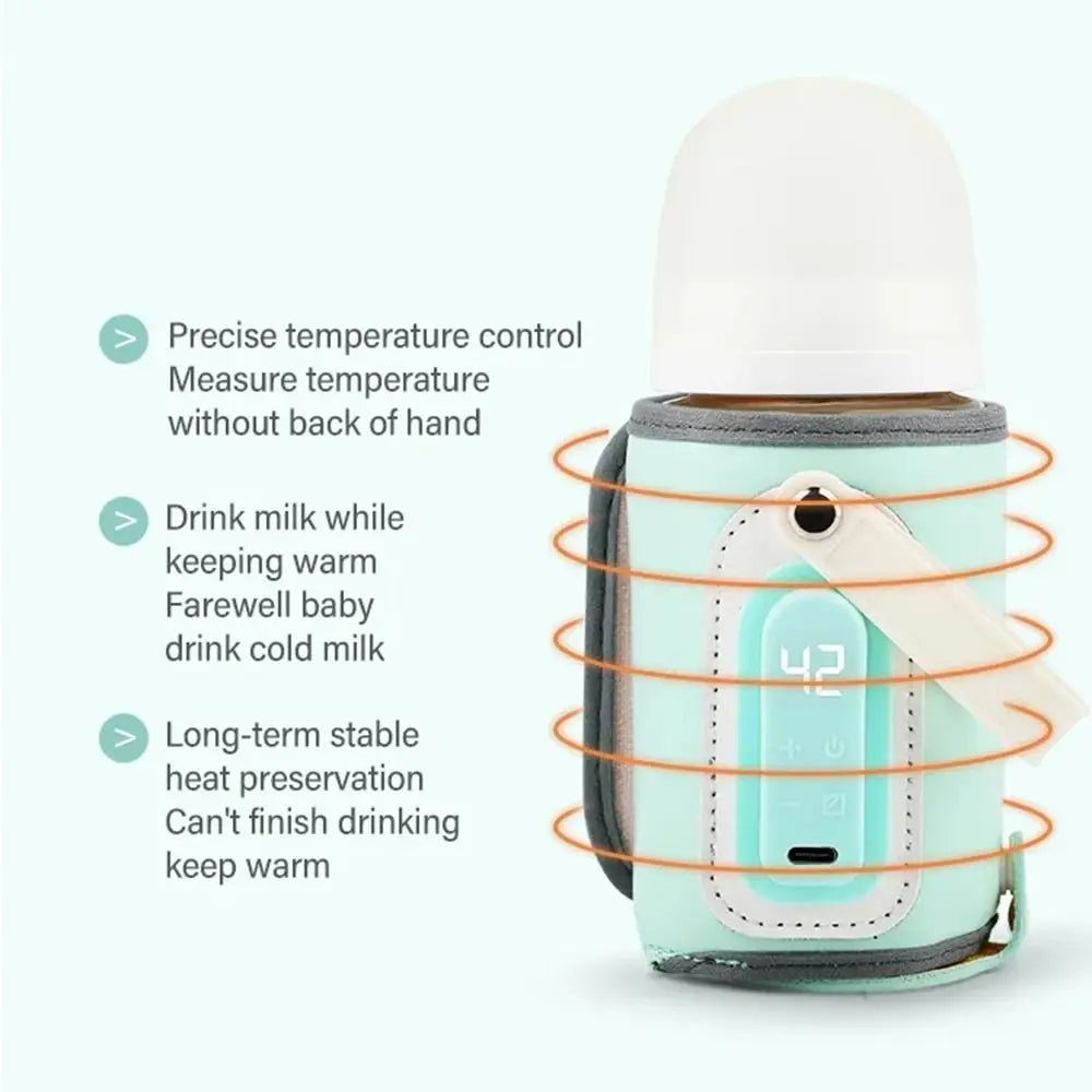LED Display Portable Baby Bottle Warmer Temperature Adjust 24H