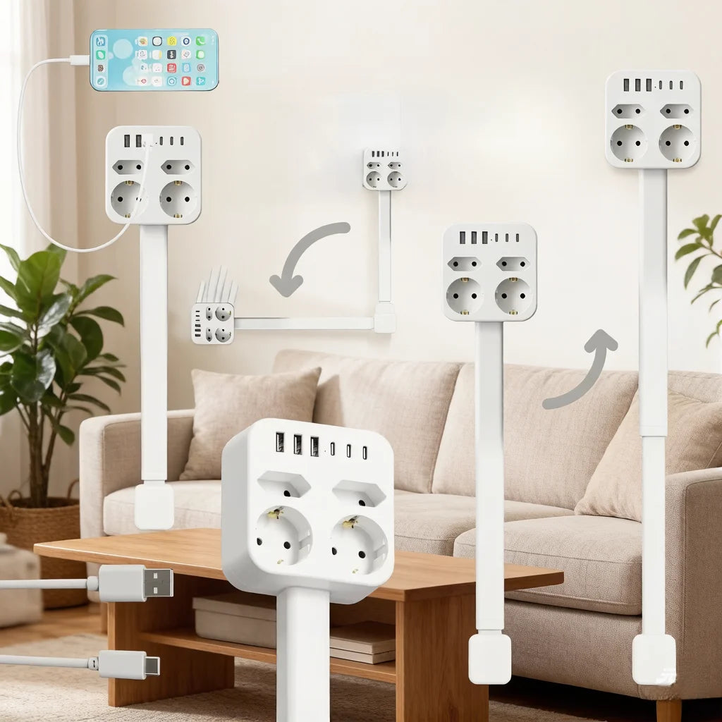 ReachPlug -Telescopic Wall Outlet Extender - 180°
