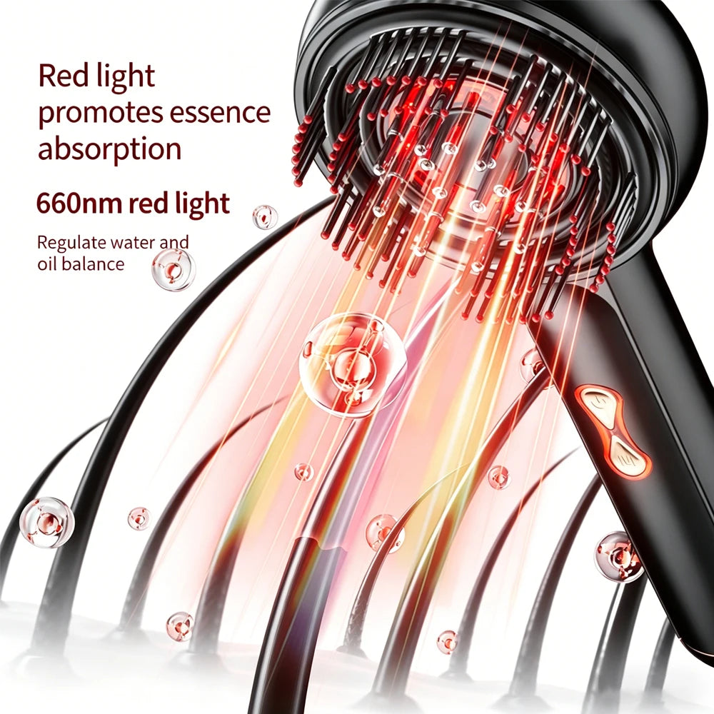 Electric Vibration Massage Comb Hair Care Massage Scalp Red Light  Anti Hair Loss Liquid Oil Applicator