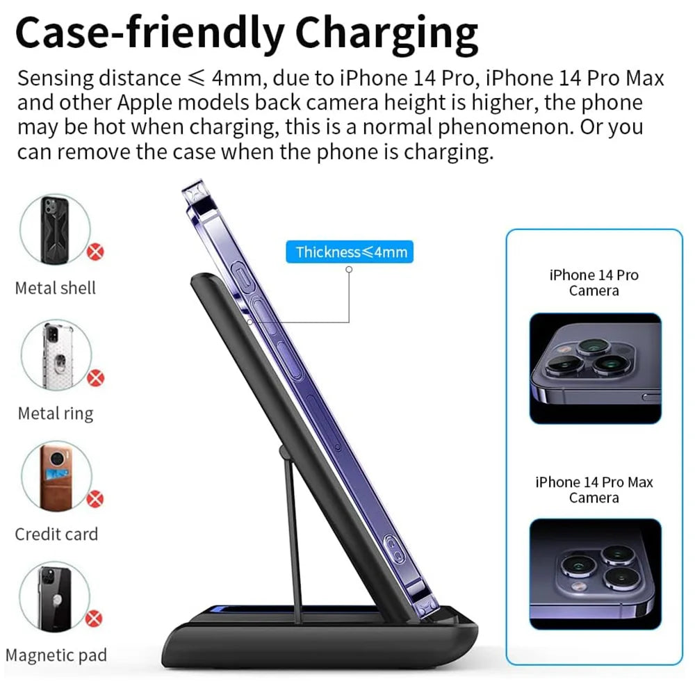 TriCharge-3in-1  Folding Wireless Station