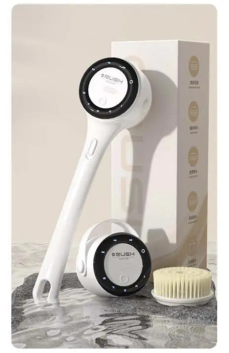 NEW Electric Shower Cleaning Brush 5 Heads 3 Gears Spinning
