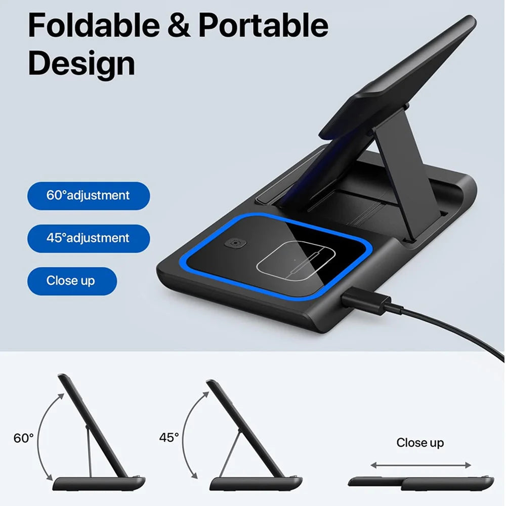 TriCharge-3in-1  Folding Wireless Station