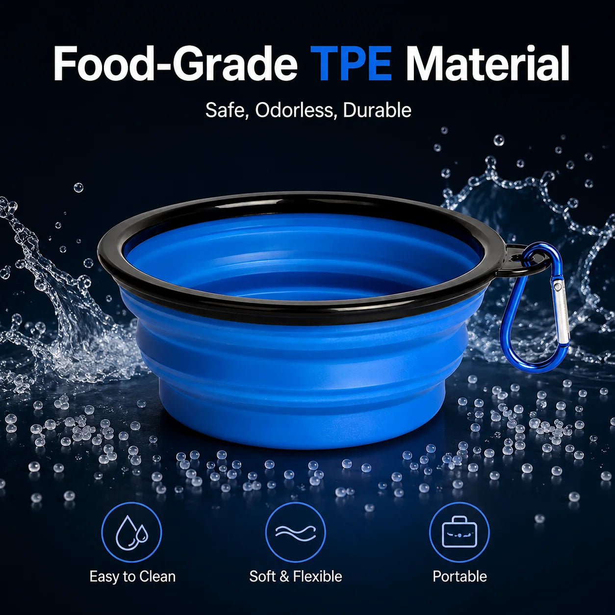 SnapBowl - Collapsible Travel Pet Bowl
