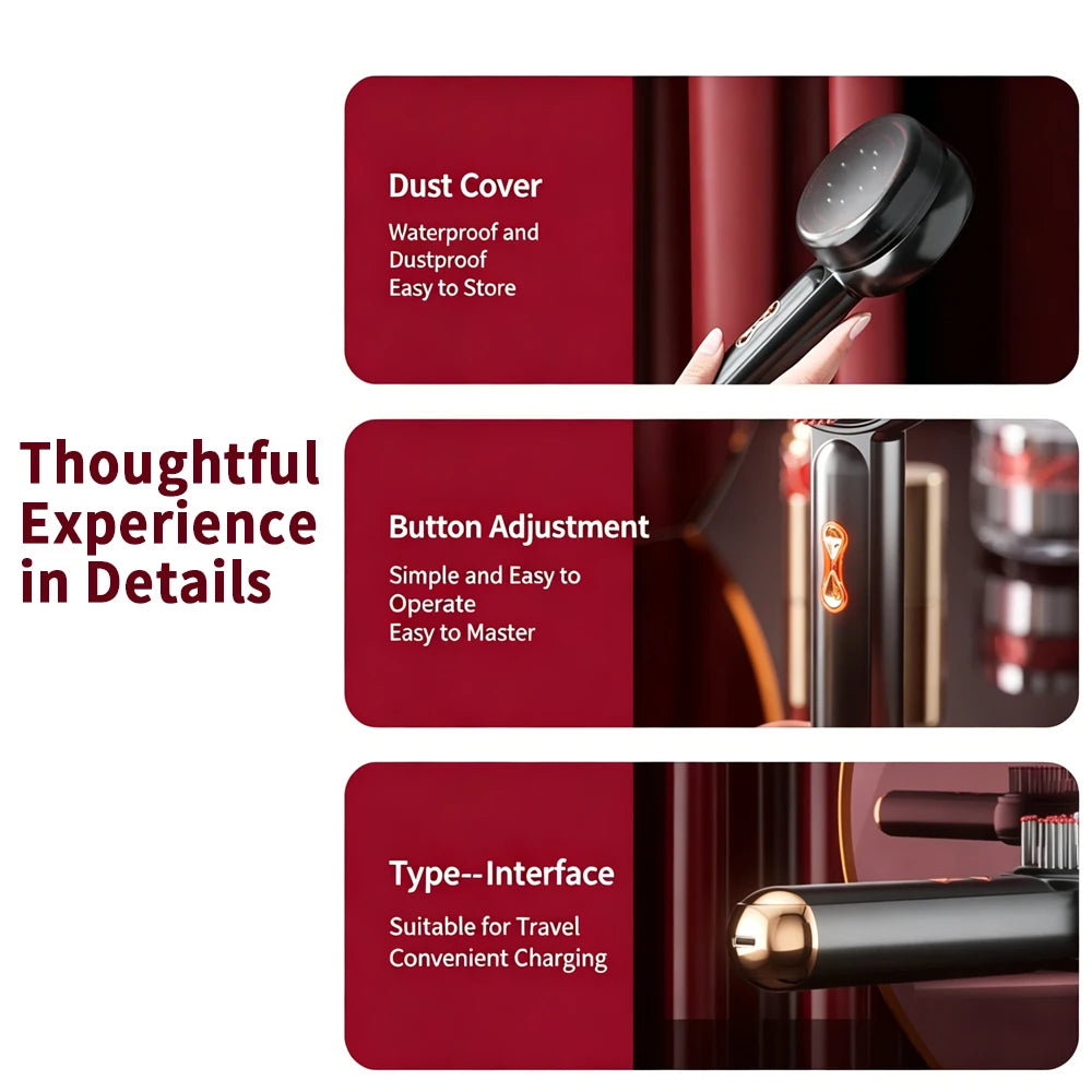 Electric Vibration Massage with Light  Scalp Brush Anti Hair Loss Liquid Oil Applicator